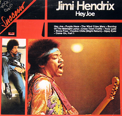  JIMI HENDRIX - Hey Joe album front cover vinyl record